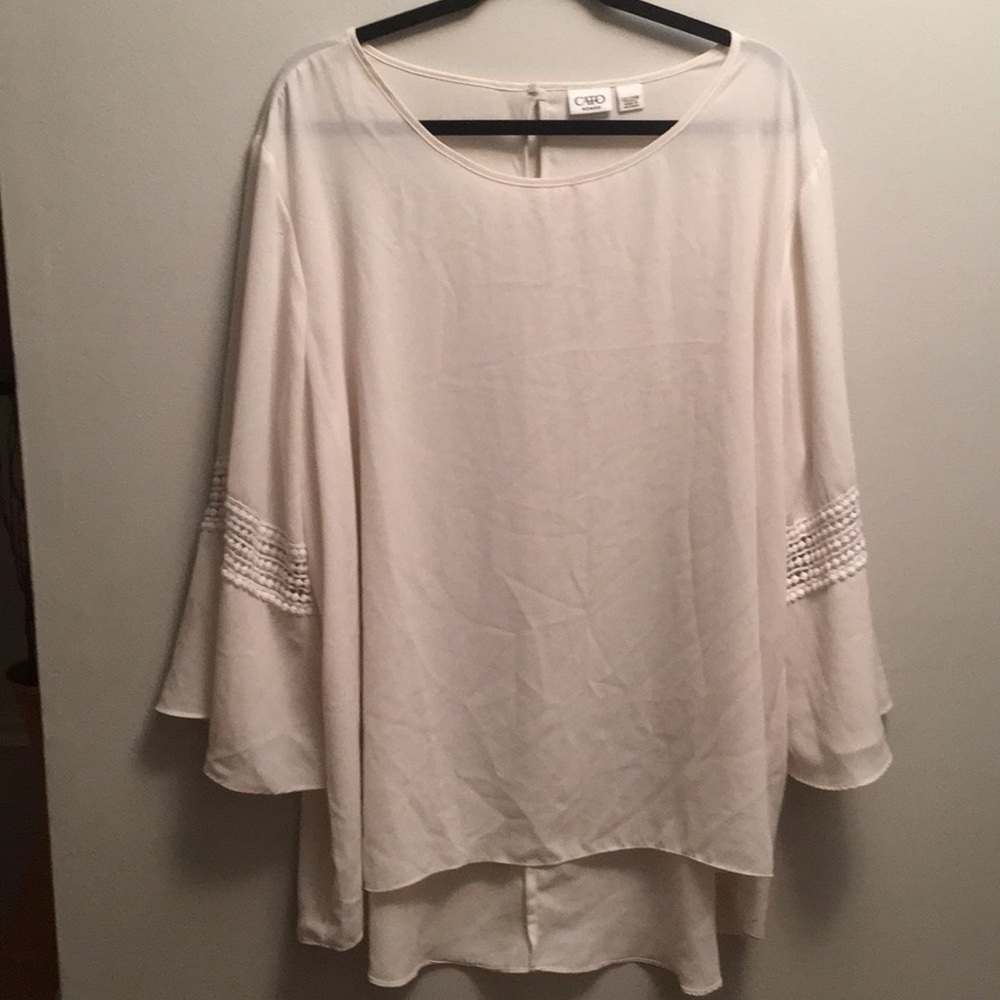 🍂🍁Bell Sleeve Cream High Love Top Plus